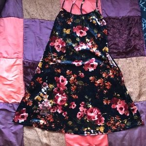 Navy Floral Dress